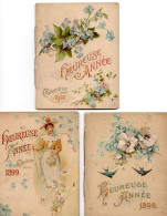 Lot De 3 Calendriers "K & F" - 1898, 1899 Et 1901 (taille Fermé : 10 Cm X 13 Cm) - Small : ...-1900