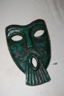 C212 Ancien Masque Tribal - Art Africain - Céramique à Suspendre - Arte Africana