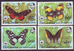 GAMBIA - WWF  BUTTERFLIES - **MNH - 1980 - Butterflies