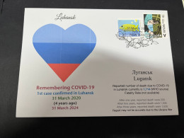 31-3-2024 (4 Y 33) COVID-19 4th Anniversary - Luhansk (Ukraine  / Russia) - 31 March 2024 (with Ukraine COVID-19 Stamp) - Maladies