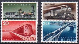 Schweiz Suisse Svizzera Suiza 1947: Eisenbahn Chemin De Fer Zu 277-280 Mi 484-487 Yv 441-444 ** MNH (Zumstein CHF 6.00) - Unused Stamps