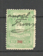 BRAZIL Brasilien Estado Do Parana Local Revenue Taxe Fiscal Tax 200 R. O - Used Stamps