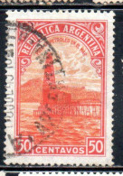 ARGENTINA 1935 1951 1936 OIL WELL PETROLEUM 50c USED USADO OBLITERE' - Usados