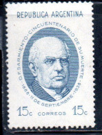 ARGENTINA 1938 DOMINGO FAUSTINO SARMIENTO 15c MNH - Nuovi