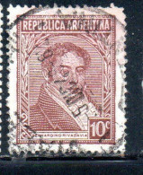 ARGENTINA 1935 1951 1942 RIVADAVIA 10c USED USADO OBLITERE' - Gebruikt