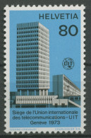 Int. Fernmeldeunion (UIT/ITU) 1973 ITU-Gebäude, Genf 10 Postfrisch - Servizio