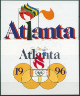 Malediven 1996 Olympiade Atlanta: Feuer, Ringe Block 353/54 Postfrisch (C6992) - Maldivas (1965-...)