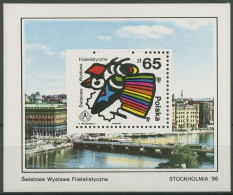 Polen 1986 STOCKHOLMIA Brieftaube Block 100 Postfrisch (C93344) - Blocs & Hojas