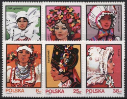 Polen 1983 Volkstrachten: Kopfbedeckungen 2891/96 Postfrisch - Unused Stamps