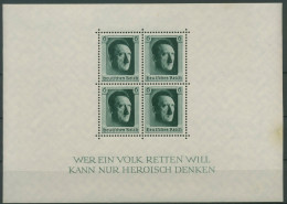 Deutsches Reich 1937 Geb. Hitler Block 7 Postfrisch, Fleck Im Rand (G19349) - Blocks & Sheetlets