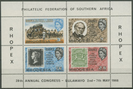 Rhodesien 1966 RHOPEX Block 1 (D) Postfrisch (C40203) - Rhodesia (1964-1980)