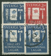Schweden 1962 Gemeindeverfassung Gestzbuch 487/88 Gestempelt - Gebruikt