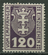 Danzig Portomarken 1921 Kleines Wappen Von Danzig P 7 A Mit Falz Geprüft - Segnatasse