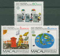 Macau 1983 Weltkommunikationsjahr Postbote 497/99 Postfrisch - Ongebruikt