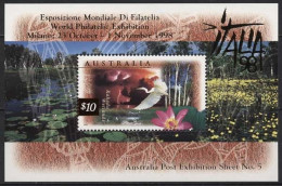 Australien 1997 Feuchtgebiete Reiher ITALIA'98 Block 24 II Postfrisch (C24040) - Mint Stamps