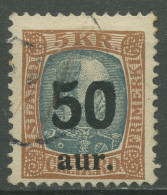 Island 1925 König Christian IX. Neuer Wertaufdruck 113 Gestempelt, Kl. Fehler - Oblitérés