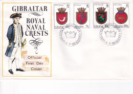 GIBRALTAR 1985 ROYAL CREST FDC . - Gibraltar