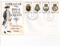 GIBRALTAR 1986 ROYAL CREST FDC . - Gibraltar