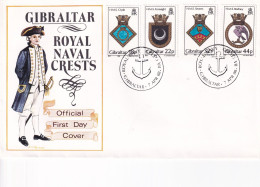 GIBRALTAR 1988 ROYAL CREST FDC . - Gibraltar