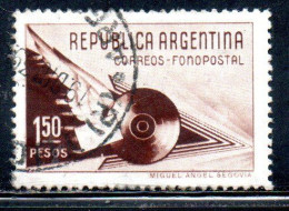 ARGENTINA 1939 RECORD AND WINGED LETTER 1.50p USED USADO OBLITERE' - Usati