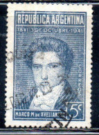 ARGENTINA 1941 MARCO M. DE AVELLANEDA 5c  USED USADO OBLITERE' - Usados