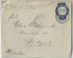 Brazil 1904 Postal Stationery Cover From Rio De Janeiro To Germany Steamer Chili By Compagnie Des Messageries Maritimes - Postwaardestukken