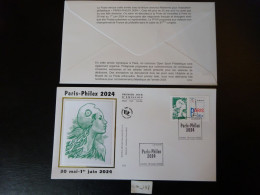 FRANCE 2024 LETTRE VERTE MARIANNE L'AVENIR "  PARIS PHILEX 2024 " OBL. 1ER JOUR 18.03.24 ENVELOPPE POSTALE F.D.C. - 2020-…