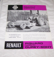 FEUILLET PUB PUBLICITAIRE MATERIEL AGRICOLE RENAULT ROULEAUX VIBRANTS  ( TRACTEUR, TRACTEURS, MOTOCULTURE ), AGRICULTURE - Tractores