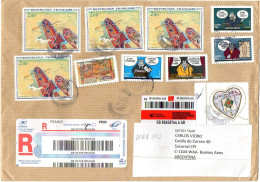 FRANCE 2024 - REGISTERED AIR COVER With Several Stamps To Buenos Aires, Argentina - Cartas & Documentos