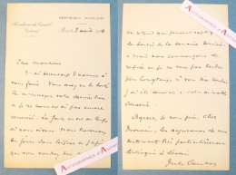 ● L.A.S 1918 Jules CAMBON Diplomate - Présidence Du Conseil - Académicien - Paris Vevey - Lettre Autographe LAS Ww1 - Politiek & Militair