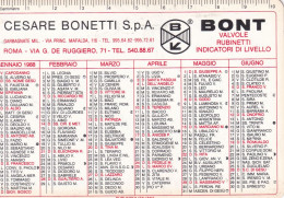 Calendarietto - Bont - Roma - Anno 1988 - Tamaño Pequeño : 1981-90