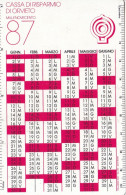 Calendarietto - Cassa Di Risparmio Di Orvieto - Anno  1987 - Klein Formaat: 1981-90