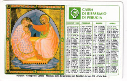 Calendarietto - Cassa Di Risparmio Di Perugia - Anno  1989 - Formato Piccolo : 1981-90