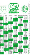 Calendarietto - Cassa Di Risparmio Di Pisa - Anno  1988 - Tamaño Pequeño : 1981-90