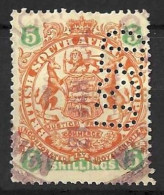 RHODESIA....QUEEN VICTORIA...(1837-01.)......5/-.....DIE II.........SG49.........FISCAL USED..... - Südrhodesien (...-1964)