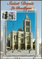 France 2011 Y&T Adh. 563. Carte Maximum. Basilique De Saint-Denis, Nécropole Des Rois De France - Iglesias Y Catedrales