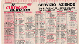 Calendarietto - Il Cartolaio Di Milano - Anno 1987 - Tamaño Pequeño : 1981-90