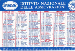 Calendarietto - INA - Istituto Nazionale Delle Assicurazioni - Anno 1987 - Klein Formaat: 1981-90