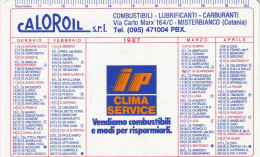 Calendarietto - IP - Caloroil - Misterbianco - Catania - Anno 1987 - Small : 1981-90