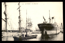 BATEAUX - CARGO KING LUD DE STOCKTON  ET VOILIERS 3 MATS A QUAI A ANVERS - Handel