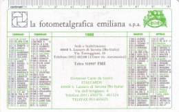 Calendarietto - La Fotometalgrafica Emiliana - S.lazzaro Di Savena - Bologna - Anno 1988 - Klein Formaat: 1981-90