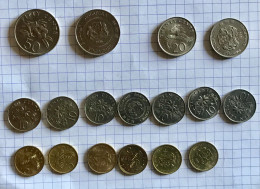 Lot De 17 Pièces De Monnaie Singapour De 5c, 10c, 20c Et 50c - Singapur