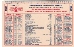 Calendarietto - Portaportese - Roma - Anno 1987 - Tamaño Pequeño : 1981-90