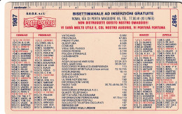 Calendarietto - Portaportese - Roma - Anno 1987 - Formato Piccolo : 1981-90