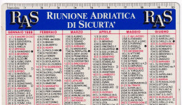 Calendarietto - RAS - Riunione Adriatica Di Sicurezza - Anno 1989 - Petit Format : 1981-90