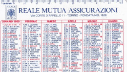 Calendarietto - Reale Mutua - Assicurazioni - Torino - Anno 1989 - Klein Formaat: 1981-90