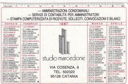 Calendarietto - Studio Marcedone - Catania - Anno 1987 - Formato Piccolo : 1981-90