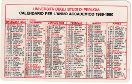 Calendarietto - Università Degli Studi Di Perugia - Anno 1989 - Tamaño Pequeño : 1981-90