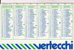 Calendarietto - Vertecchi - Anno 1988 - Small : 1981-90