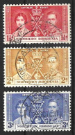 NORTHERN RHODESIA...KING GEORGE..VI..(1936-52..).....OMNIBUS.....CORONATION SET OF 3.........CDS....VFU.... - Rodesia Del Norte (...-1963)